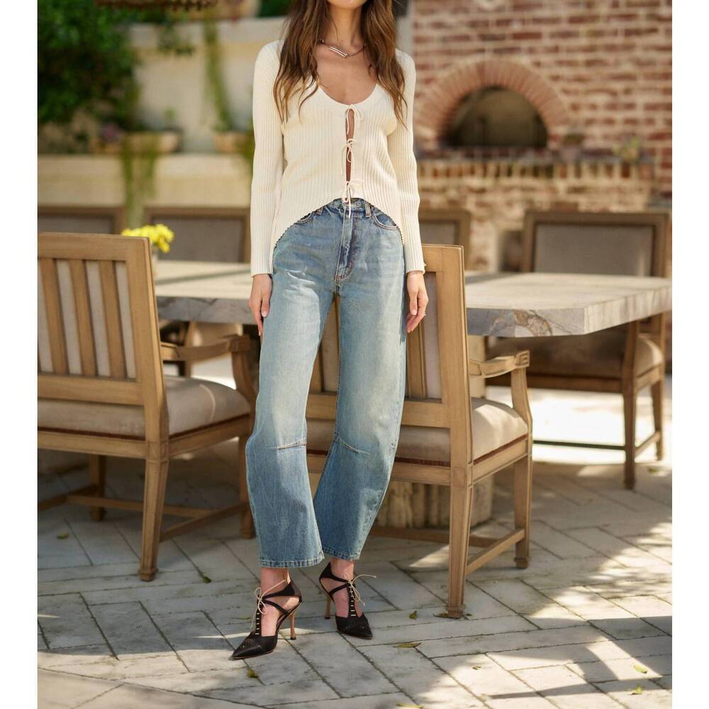 NEW ROAD TO NOWHERE women's pilon mid rise jeans in marble dusted blue